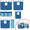vidaXL Kids' Loft Bed with Curtains without Mattress Blue 90x200 cm