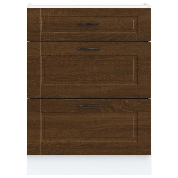 vidaXL Kitchen Base Cabinet Porto Brown Oak Engineered Wood