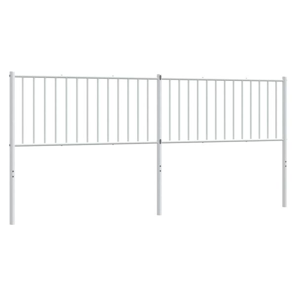 vidaXL Metal Replace Headboard White 200 cm