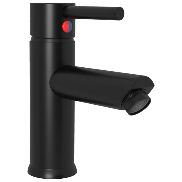 vidaXL Bathroom Basin Faucet Black 130x176 mm