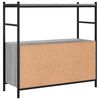 vidaXL Bookshelf Grey Sonoma 80x30x78.5 cm Engineered Wood and Iron
