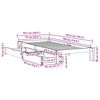 vidaXL Bed Frame with Drawers without Mattress 75x190 cm Small Single