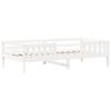 vidaXL Bed and Bench Set with Roof without Mattress White 100x200 cm