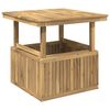 vidaXL Garden Coffee Table Solid Acacia Wood Height Adjustable White
