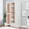 vidaXL Book Cabinet High Gloss White 82.5x30.5x185.5 cm Engineered Wood