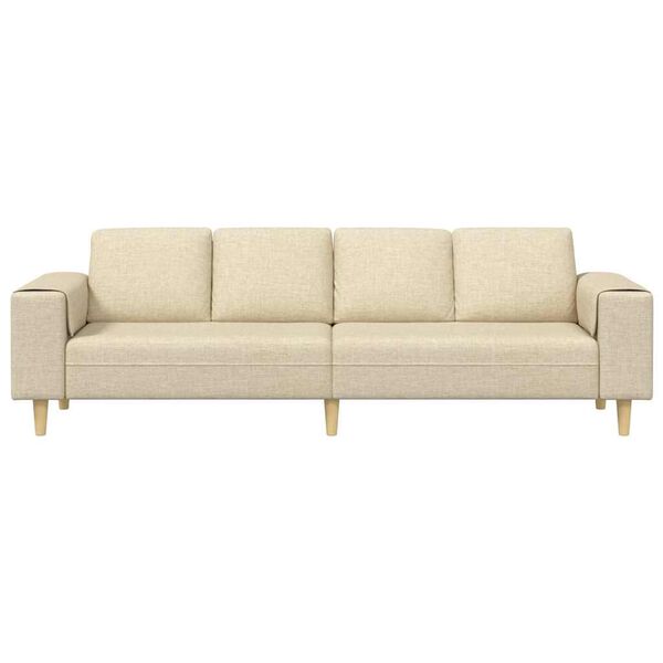vidaXL Sofa Set Cream Fabric