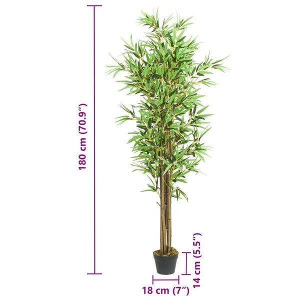 vidaXL Artificial Bamboo Tree 1288 Leaves 180 cm Green