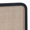 vidaXL Headboard with Headboard Black 200 x 55 x 3 cm Rattan