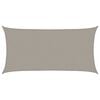 vidaXL Sunshade Sail 160 g/m&sup2; Rectangular Light Grey 4x7 m HDPE