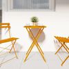 vidaXL Bistro Table Folding Mustard Ø50x71 cm Powder-coated Steel