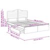 vidaXL Storage Bed with Drawer Sonoma Oak 140 x 190 cm Engineered Wood