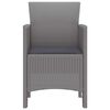 vidaXL Garden Chair 4 pcs Light grey 53 x 49 x 85 cm PP