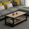 Homemania Coffee Table Lesa 102x45x40cm Black and Walnut