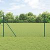 vidaXL Fence Post Green 10 x 1.4 m (25 x 25 mm mesh) Steel and PVC