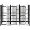 vidaXL Outdoor Dog Kennel Steel 5.53 m²