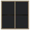 vidaXL Garden Table Beige 109x107x74 cm Poly Rattan and Glass
