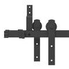 vidaXL Sliding Door Hardware Kit 400 cm Steel Black