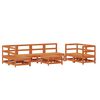 vidaXL Garden Lounge Set 8 pcs Wax Brown Solid Pine Wood