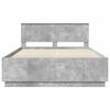 vidaXL Bed Frame Concrete Grey 160 x 200 cm Engineered Wood