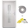 vidaXL Front Door White 98x208 cm PVC