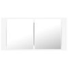 vidaXL LED Bathroom Mirror Cabinet White 90x12x45 cm Acrylic