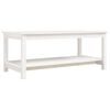 vidaXL Coffee Table White 110x55x45 cm Solid Wood Pine