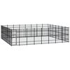 vidaXL Dog Kennel | Black | Powder-coated steel | 51.61 m&sup2; | Durable