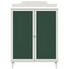 vidaXL Cabinet with Two Doors and Chalkboard Front ROROS White