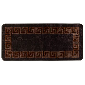 vidaXL Rug Runner MARSA Black 50 x 100 cm Polyester and PVC