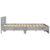 vidaXL Bed Frame without Mattress Concrete Grey 200x200 cm