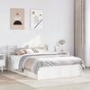 vidaXL Bed Frame with Headboard White 160x200 cm Solid Wood Pine