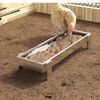 vidaXL Chicken Feeding Trough Silver 80 x 28 x 13.5 cm