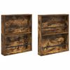 vidaXL Magazine Rack 2 pcs Smoked Oak 60 x 12 x 70 cm Engineered Wood
