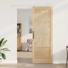 vidaXL Sliding Door Brown 83 x 232 cm Solid Pine Wood
