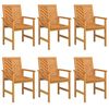 vidaXL Garden Dining Chairs 6 pcs Brown 59 x 62.5 x 89 cm