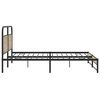 vidaXL Metal Bed Frame without Mattress Smoked Oak 183x213 cm