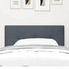 vidaXL LED Headboard with LED Strip Lights Manual Grey 80 cm Polyester