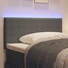 vidaXL LED Headboard with LED Strip Lights Light Grey 80 cm Polyester