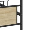 vidaXL Bed Frame without Mattress Sonoma Oak 150x200 cm King Size Engineered Wood