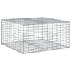 vidaXL Gabion Basket with Cover 100x100x50 cm Galvanised Iron