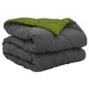 vidaXL Full Year Duvet Green and Anthracite 220 x 155 cm Microfiber
