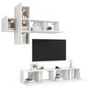 vidaXL 7 Piece TV Cabinet Set White Engineered Wood
