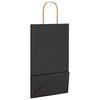 vidaXL Paper Bags 50 pcs with Handles Black 21x11x36 cm