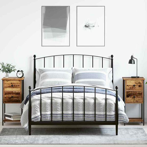 vidaXL Bedside Cabinet 2 pcs Old wood 32 x 42 x 70 cm Engineered wood