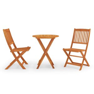 vidaXL Outdoor Dining Set | Wooden | Solid eucalyptus wood | Compact