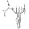 vidaXL Deer Head Decoration Wall-Mounted Aluminium Silver