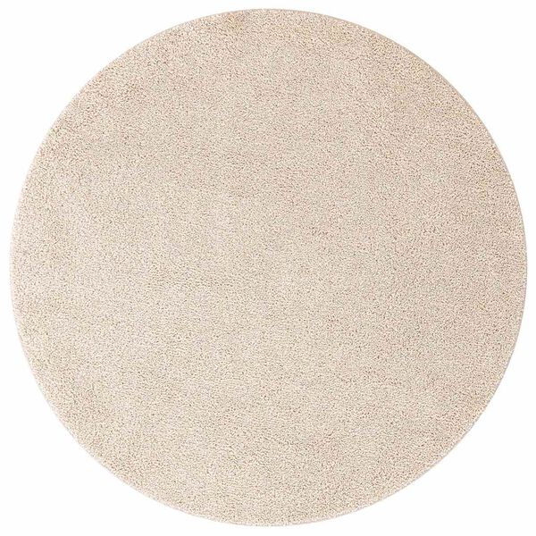 vidaXL Anti-slip Shaggy Rug Cream 90 x 90 cm PP