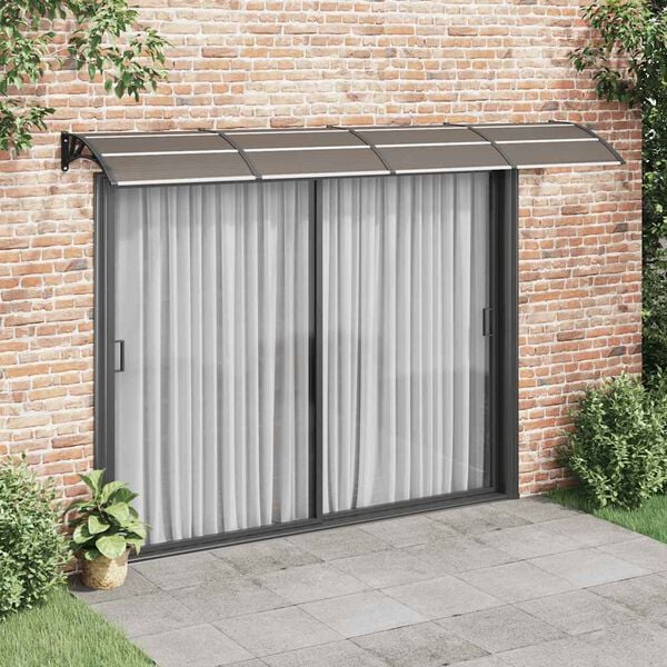 vidaXL Door Canopy Black 350x100 cm Polycarbonate