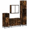 vidaXL 4&nbsp;Piece Bathroom Furniture Set&nbsp;Smoked Oak Engineered Wood