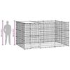 vidaXL Outdoor Dog Kennel Galvanised Steel with Roof 7.26 m²